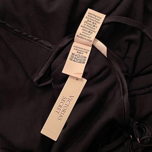 Victoria's Secret Black Modal Tank Top with Satin Trim and Adjustable Straps - Picture 5 of 7